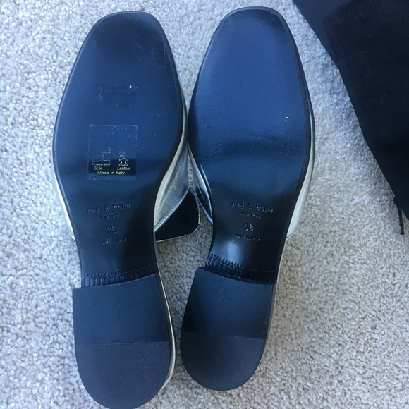 RAG & BONE Luis Metallic Mules - Picture 4 of 5